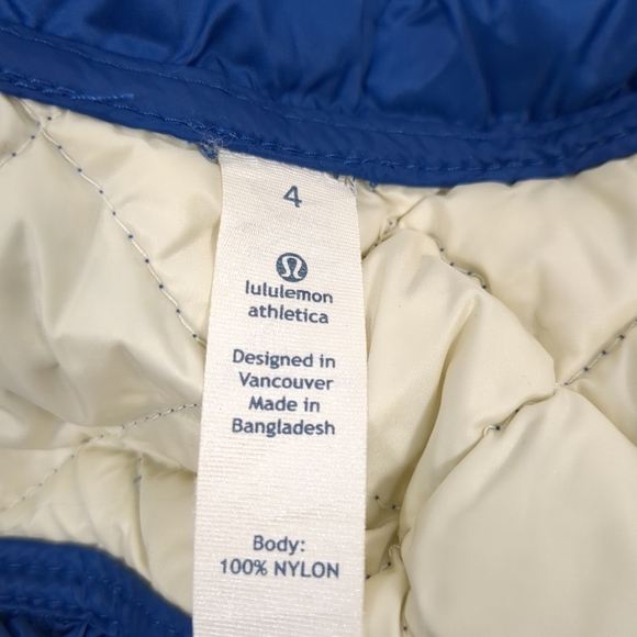 Lululemon Women's What The Fluff Vest Limitless Blue Size 4 Reversible Full Zip - Picture 5 of 7